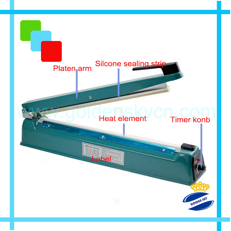 Manual Hand Impulse Heat Hot Sealer Plastic PP PE Bag FS-300