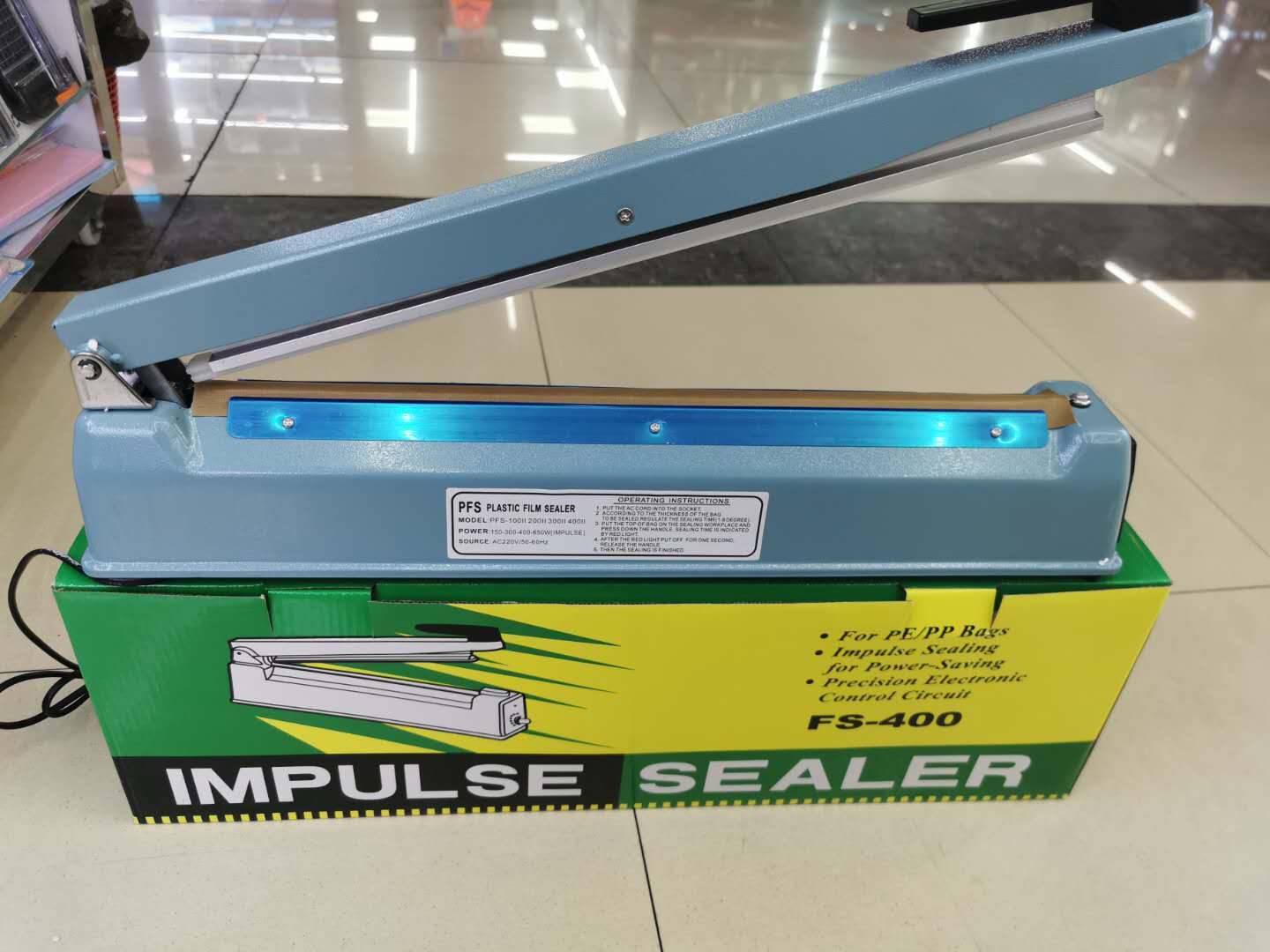 Zhejiang Tianyu industry Co. Ltd. Supplier Manufacturing and Supply Manual Impulse Plastic Film Sealer FS Series Hand Sealing Poly Bag Machine
