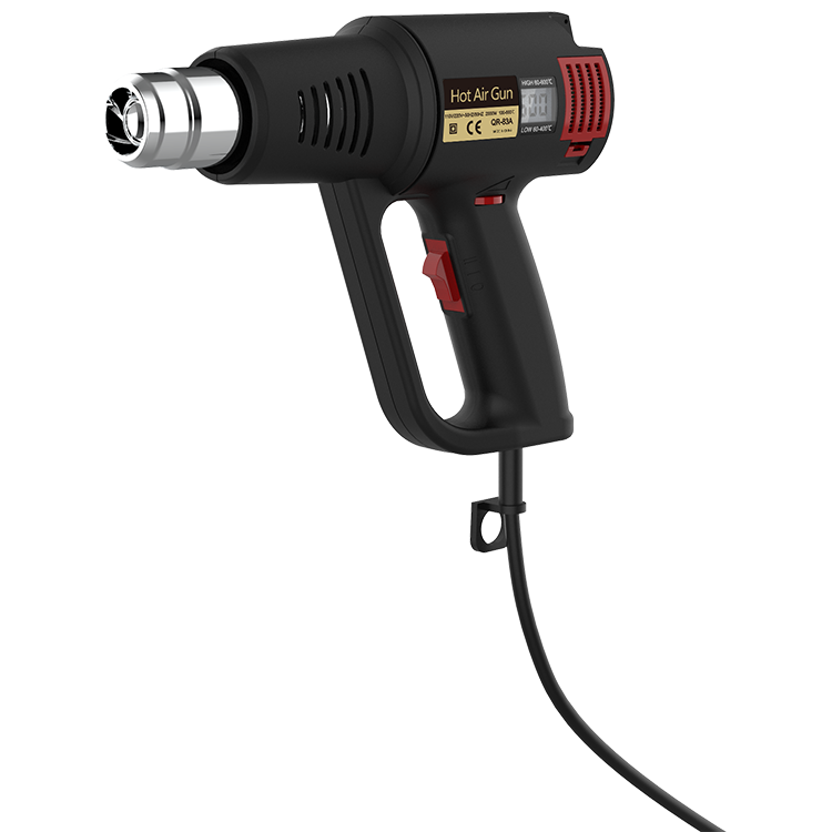 Zhejiang Tianyu industry Co. Ltd Supplier Factory Manufacturer Make and Sale Stepless Adjustable 60-600℃ Variable Temperature Control Heat Gun TQR-83A LCD Display Temperature Control Two Air Flow Settings 250/500 L/min Hot Air Gun 