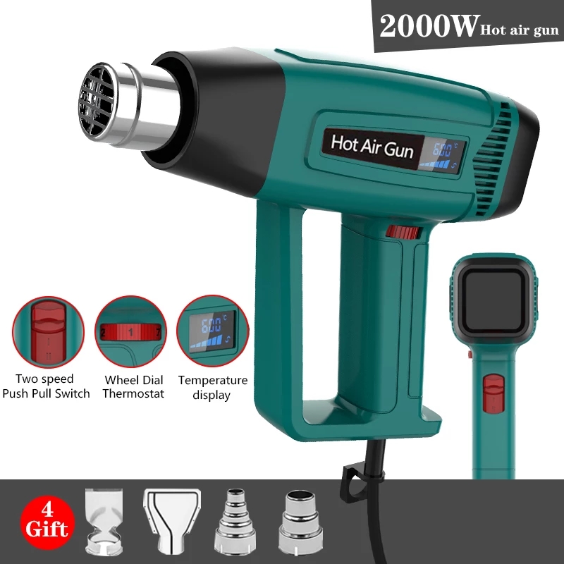Zhejiang Tianyu industry Co. Ltd Supplier Factory Manufacturer Produce and Supply LED Digital Display Temperature Regulating 60-600℃ Hot Air Gun TQR-113A Thermoregulating 1600W Heat Gun