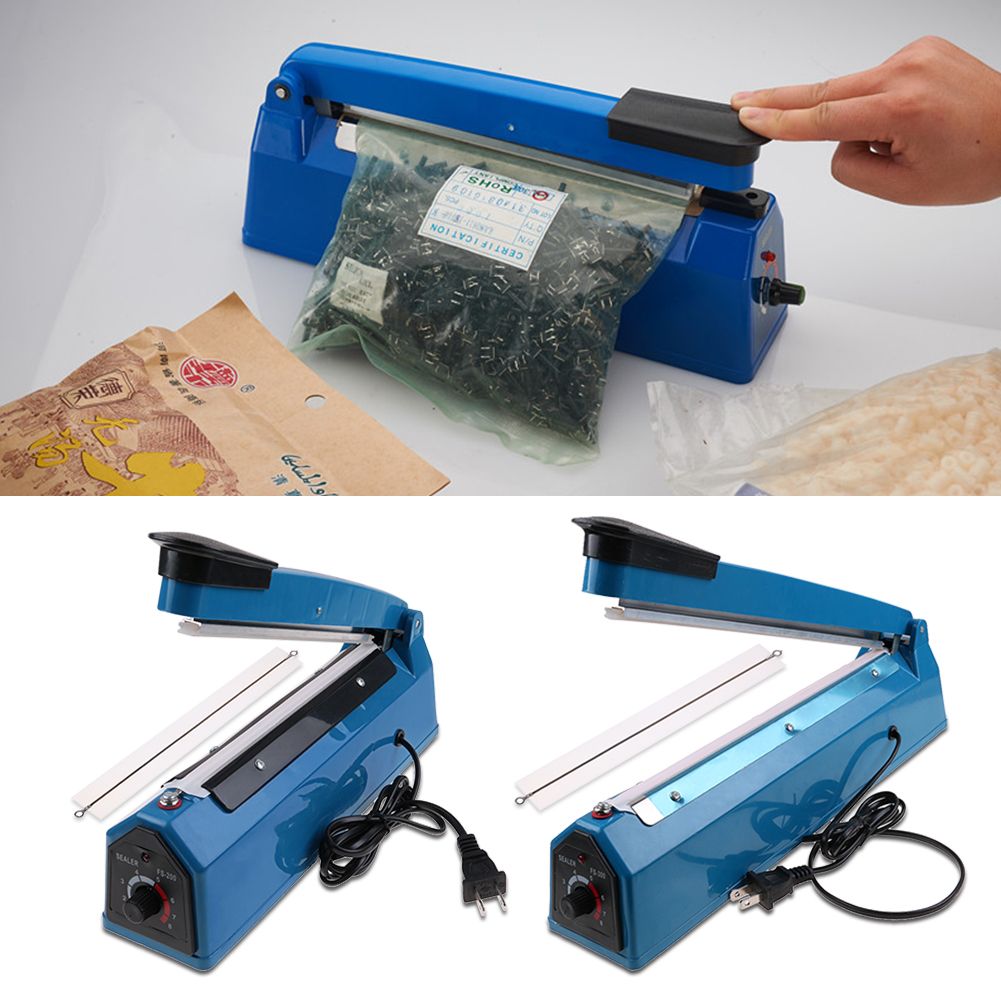 Zhejiang Tianyu industry Co. Ltd. Supplier Factory Manufacturer Supply and Sale Hand Pressure Sealing 2 mm Width Impulse Plastic Bag Sealer PFS Series Table Top Poly Bag Heat Packaging Sealing Machine