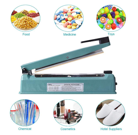 Zhejiang Tianyu industry Co. Ltd. Supplier Factory Manufacturer Supply and Sale Hand Operated Sealing 2.0 mm Width Impulse Plastic Bag Sealer FS Series Desk Top Poly Tubing Sealing Machine