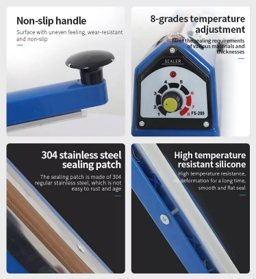 Supply Hand 8'/200 mm/8 Inch/20 Cm Impulse Manual Heat Sealer Pfs