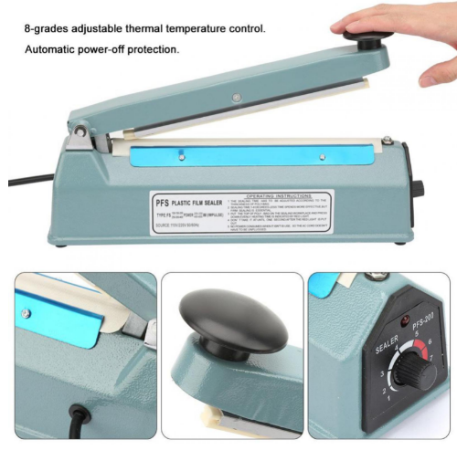 Zhejiang Tianyu Industry Co. Ltd. Supplier Factory Manufacturer Make and Sale Hand Plastic Pouch Sealing Packing Machine AFS Series Hand Held Aluminum Case Heat Impulse Sealer