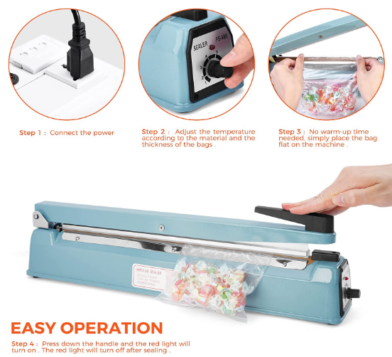 Zhejiang Tianyu Industry Co. Ltd Supplier Factory Manufacturer Make and Wholesale Hand Impulse Sealer FS Series Handheld Plastic Pouches Bags Heat Sealing Machine