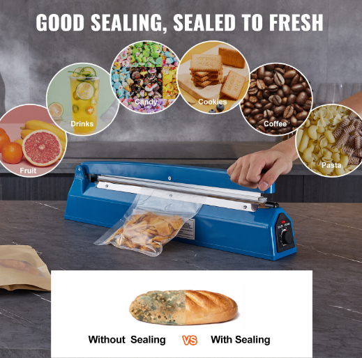 Zhejiang Tianyu Industry Co., Ltd Supplier Factory Manufacturer Export Hand Operated Impulse Sealer ABS Plastic Body PFS-Series Table Top Make Plastic Bag Heat Sealing Machine