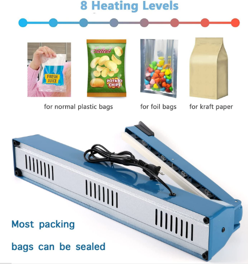 Zhejiang Tianyu Industry Co., Ltd.Supplier Factory Manufacturer Make and Export Table Top Electric Pouch Impulse Sealers Plastic ABS Shell PFS-Series Portable Hand Make Plastic Bag Heat Sealing Machines