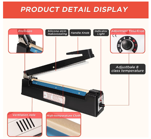 Zhejiang Tianyu Industry Co., Ltd. Supplier Factory Manufacturer Exporting Handheld Sealing Machine Aluminum Case AFS-Series Hand Impulse Make Plastic Bag Film Sealer