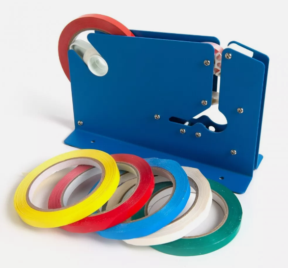 12mm Wide Plastic Bag Coloured Tape Tie Machine Sealing Poly Bag Neck Sealer Machine