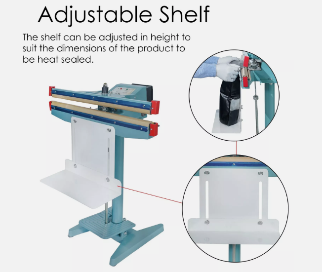 Zhejiang Tianyu Industry Co., Ltd Supplier Factory Manufacturer Make and Export Seal and Cut Double Heating Jaw Impulse Foot Pedal Sealer PFS-D-Series Foot Operated Heat Sealing Machine With Round Wire