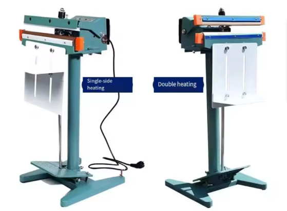 Zhejiang Tianyu Industry Co., Ltd Supplier Factory Manufacturer Make and Supply Dual Element Heating Impulse Sealer With Foot Pedal PFS-D-Series Foot-Operated Make Plastic Bag Sealing Machine With Stand Machine