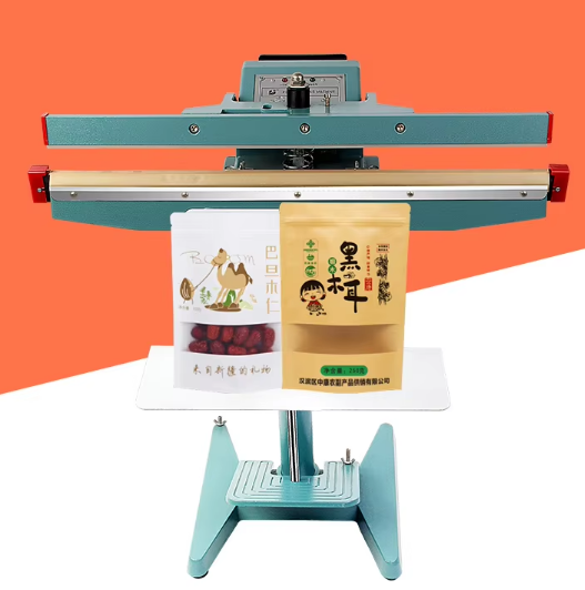 Zhejiang Tianyu Industry Co., Ltd Supplier Factory Manufacturer Make and Supply Dual Element Heating Impulse Sealer With Foot Pedal PFS-D-Series Foot-Operated Make Plastic Bag Sealing Machine With Stand Machine