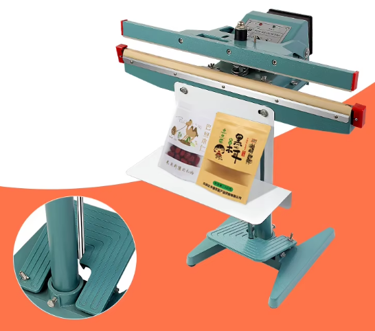 Zhejiang Tianyu Industry Co., Ltd Supplier Factory Manufacturer Make and Sale Foot Sealer With Hot Stamp Imprinting To Print Date Times and Other Info Onto Your Products PFS-D-Series Foot-operated Plastic Bag Poly Tubing Sealing Machine