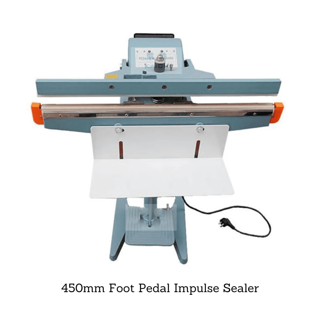 Zhejiang Tianyu Industry Co., Ltd Supplier Factory Manufacturer Make and Sale Heavy Duty Foot Pedal Impulse Heat Sealer Print Date PFS-Series Foot Operated Sealing Machine With Hot Stamp Imprinting To Print Coding Packiaging Machine