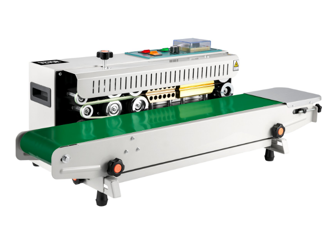 Zhejiang Tianyu Industry Co., Ltd Supplier Factory Manufacturer Manufacture and Sale Continuous Band Sealer Plastic Bag Automatic Sealing Machine FR-900 Aluminum Foil Film Plastic Bag Packing Heat Sealing Machine