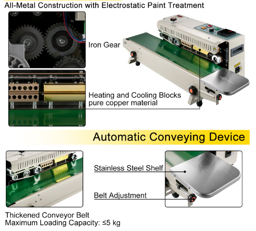 Zhejiang Tianyu Industry Co., Ltd.Supplier Factory Manufacturer Manufacture and Wholesale Horizontal Continuous Sealer FR-900 Automatic Band Plastic Bag Sealing Machine