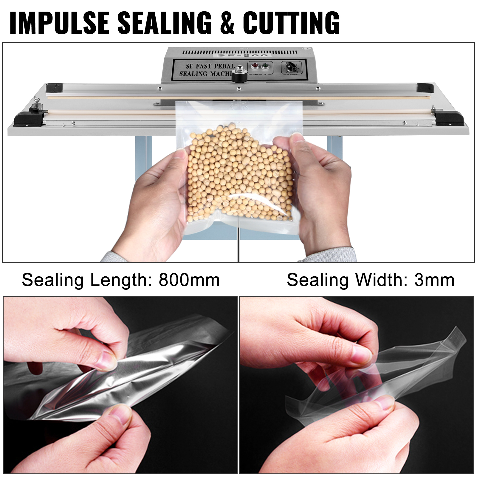 Zhejiang Tianyu Industry Co., Ltd Supplier Factory Manufacturer Made and Wholesale Foot Pedal Impulse Sealer FRT-Series Simple Foot Operated Automatic Sealing Machine