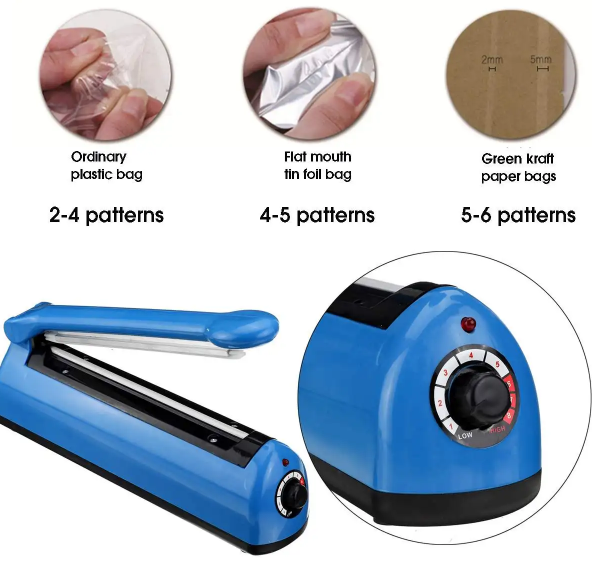 Tabletop Impulse Sealer Plastic ABS Body PFS-B Series Hand Plastic Bag Heat Sealing Machine