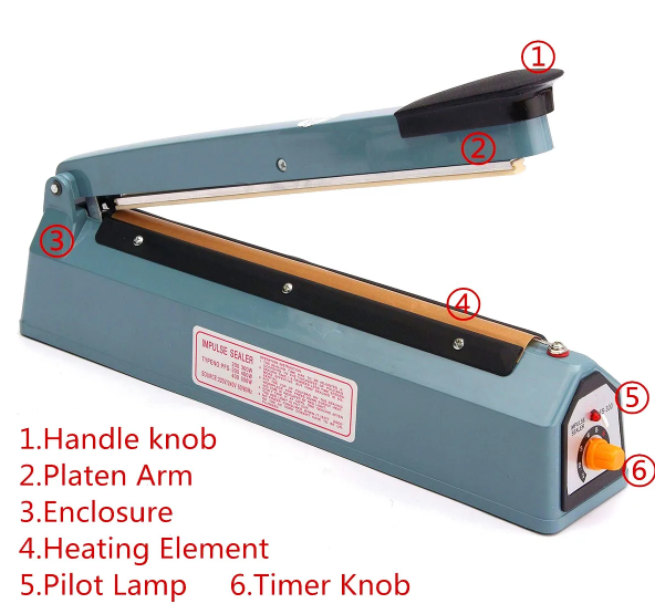 Zhejiang Tianyu Industry Co., Ltd. Supplier Factory Manufacturer Make and Export Impulse Heat Sealers Aluminum body AFS Series Hand Operated Plastic Bag Heat Sealing Machines