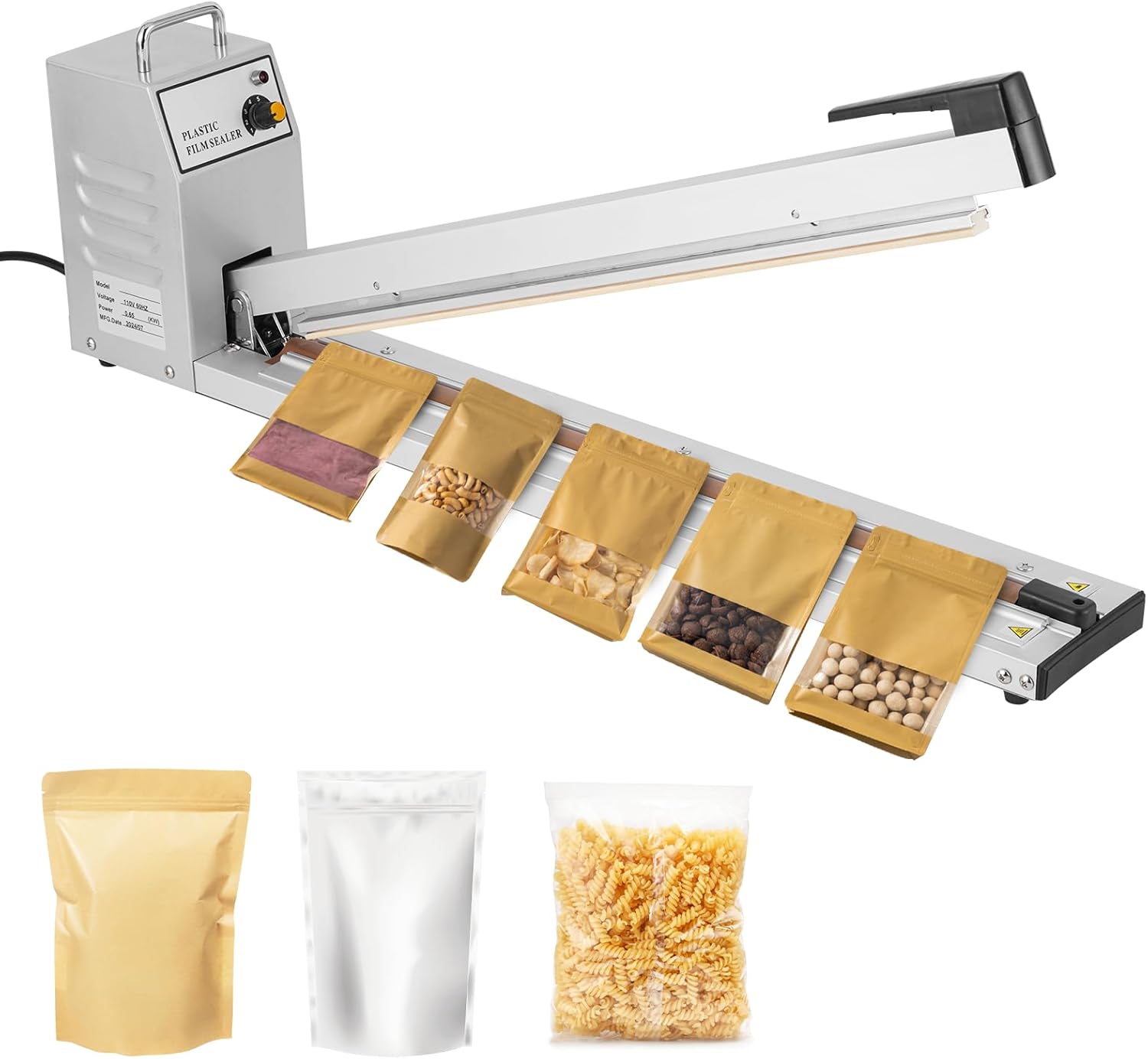 Zhejiang Tianyu Industry Co. ,Ltd Supplier Factory Manufacturer Make and Supply Extra Long Hand Impulse Sealer Aluminum Frame AFS-Series Manual Plastic Bag and Film Paper Sealing Machine