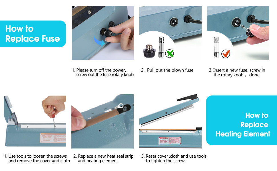 Zhejiang Tianyu Industry Co. Ltd. Supplier Factory Manufacturer Make and Export Impulse Food Sealer Iron Case FS-Series Hand Pressure Plastic Bag Heat Sealing Machine