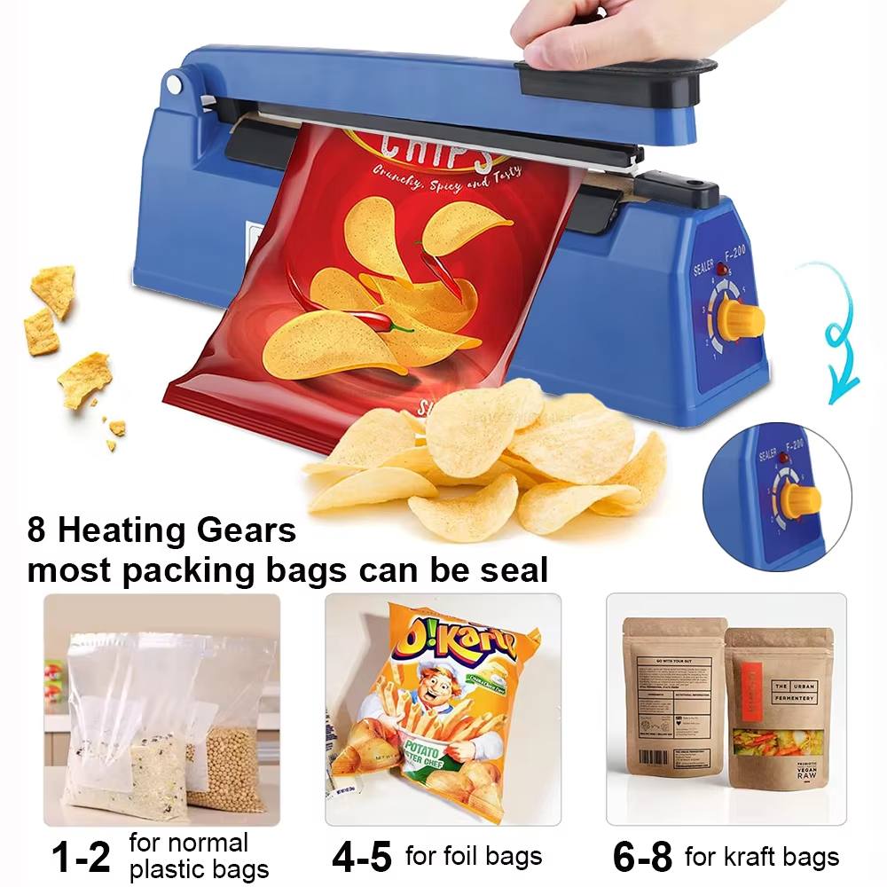 Zhejiang Tianyu Industry Co. Ltd.Supplier Factory Manufacturer Make and Supply Impulse Heat Sealers Plastic (ABS) Body PFS-Series Food Plastic Bag Packing Machines