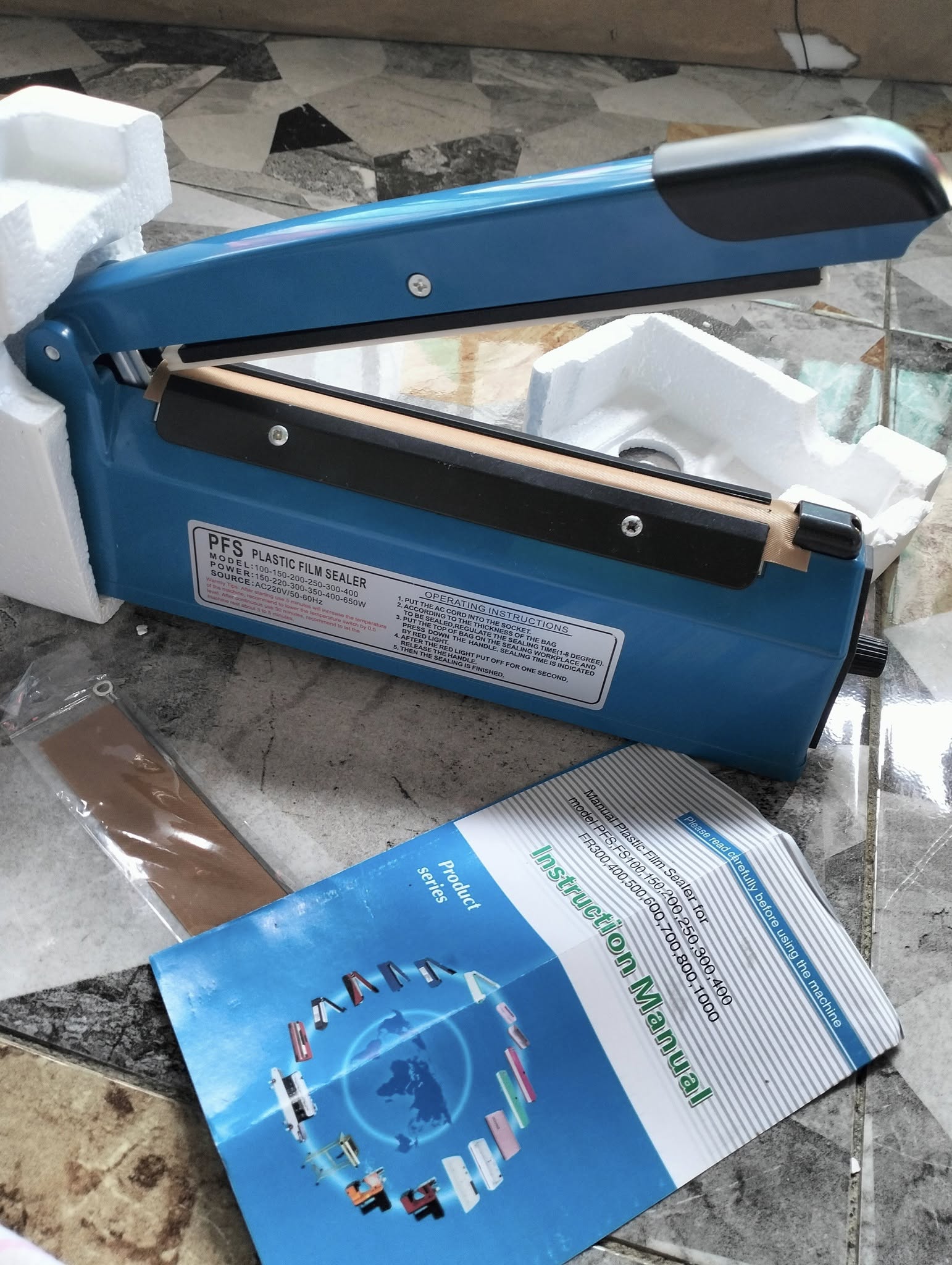 Zhejiang Tianyu Industry Co. Ltd.Supplier Factory Manufacturer Make and Sale Plastic Heat Sealer Plastic ABS Shell PFS-Series Hand Impulse Bag Sealing Machine