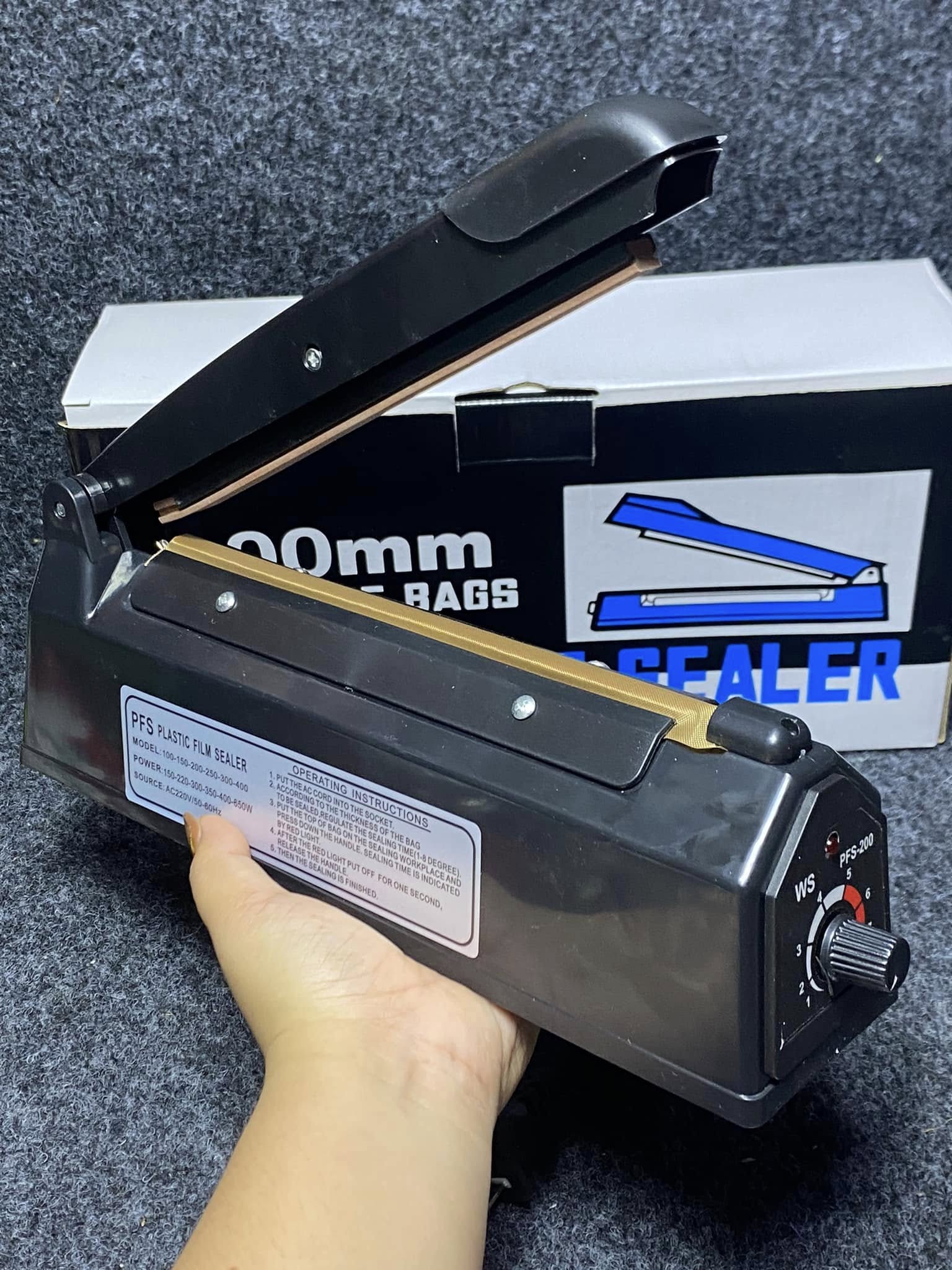 Zhejiang Tianyu industry Co. Ltd Factory Wholesale Impulse Sealer Plastic (ABS) Shell PFS-Series Manual Hand Plastic Bag Sealing Machine