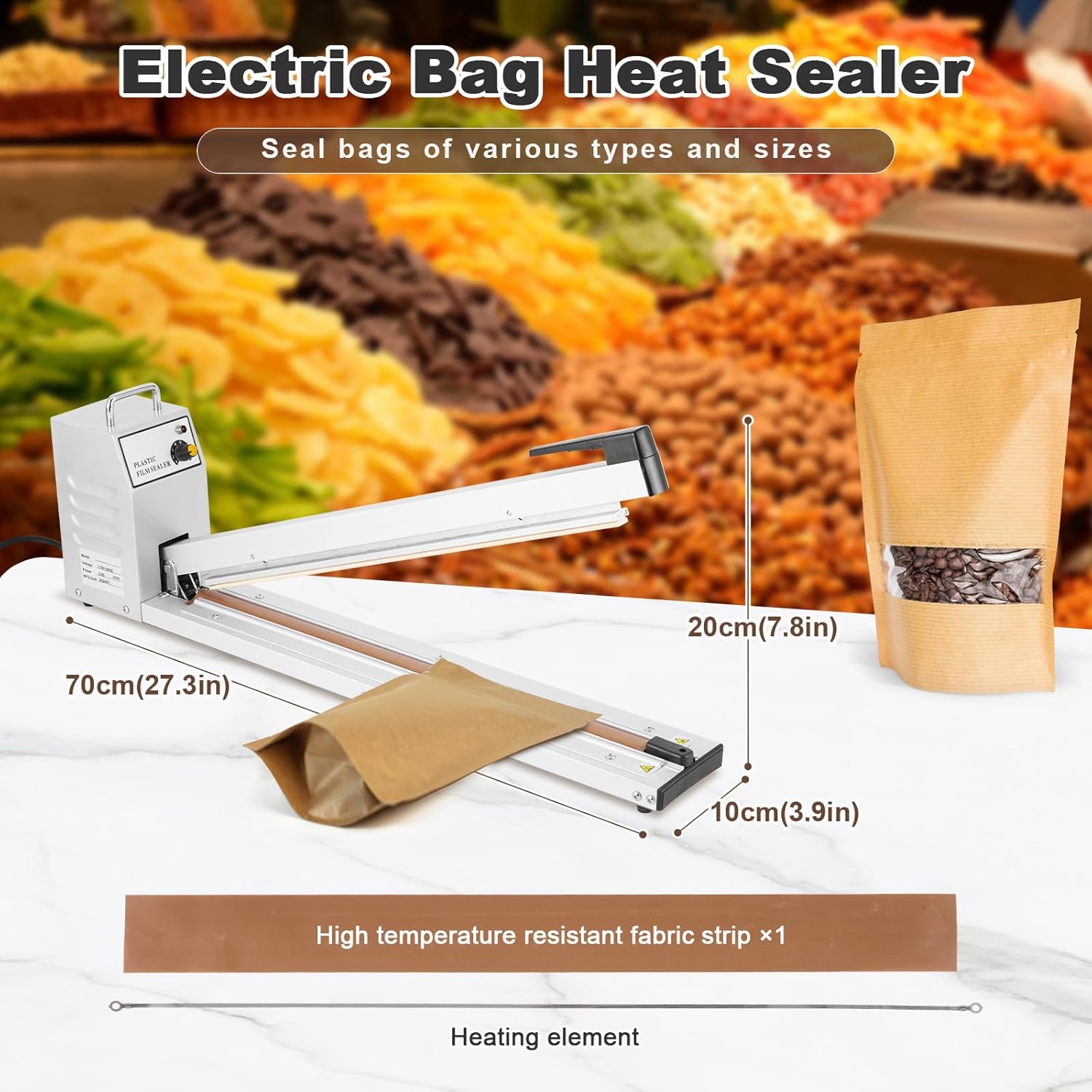 Zhejiang Tianyu Industry Co. ,Ltd Supplier Factory Manufacturer Supply Long Hand Operated Impulse Sealer Long Arm Heat Sealing Machine AFS-Series Medium Industrial Use Hand Sealer Sealing Machine
