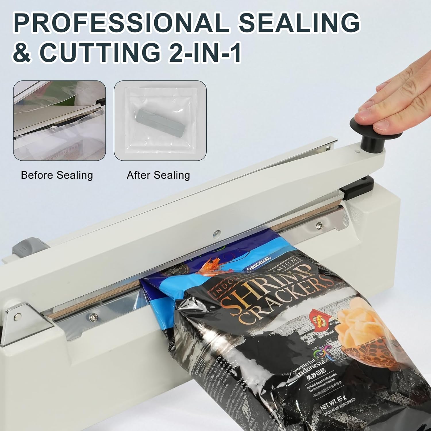 Zhejiang Tianyu Industry Co., Ltd. Supplier Factory Manufacturer Wholesale Tabletop Impulse Sealer with Cutter Iron Case FS-Series Sealing Machine