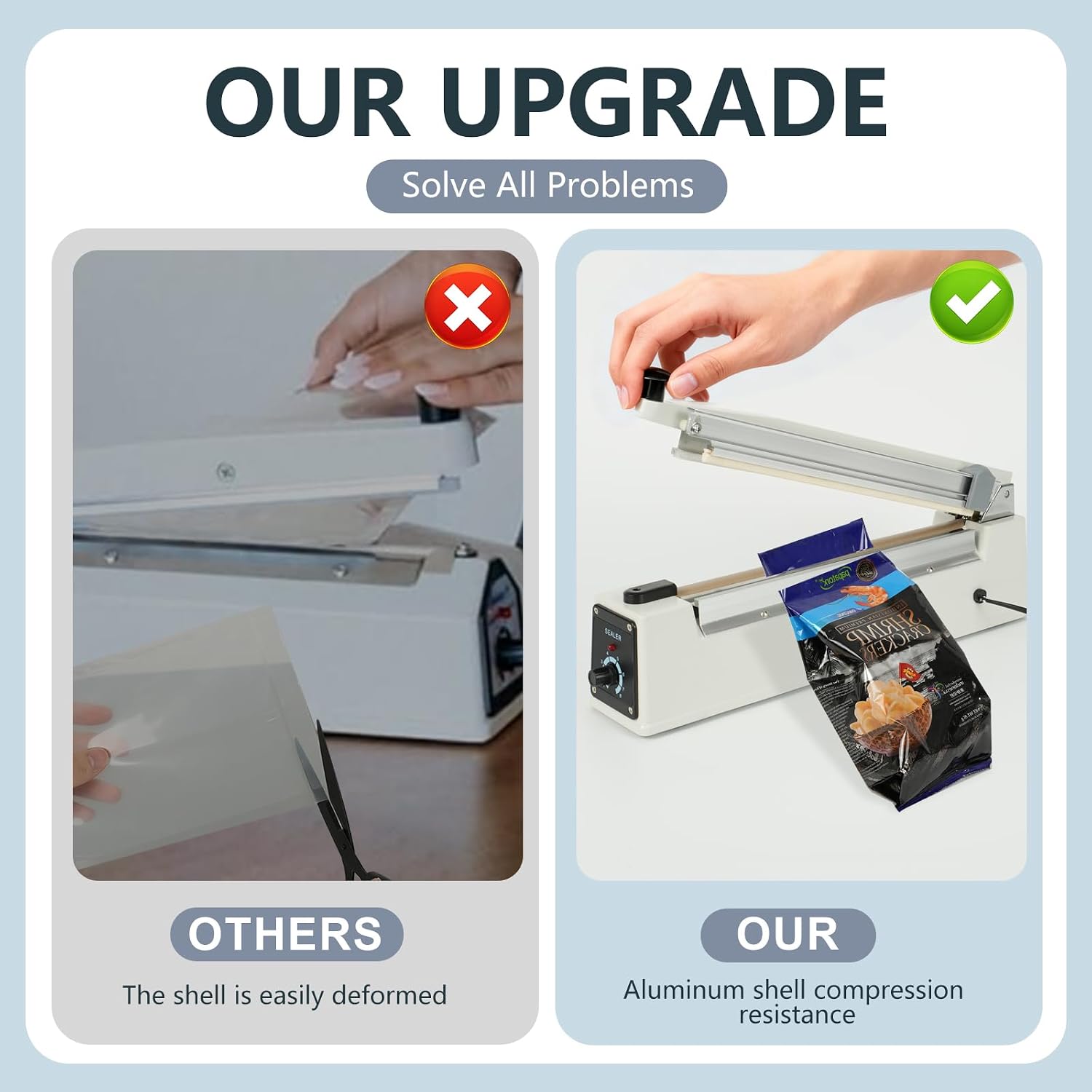 Zhejiang Tianyu Industry Co., Ltd. Supplier Factory Manufacturer Wholesale Tabletop Impulse Sealer with Cutter Iron Case FS-Series Sealing Machine