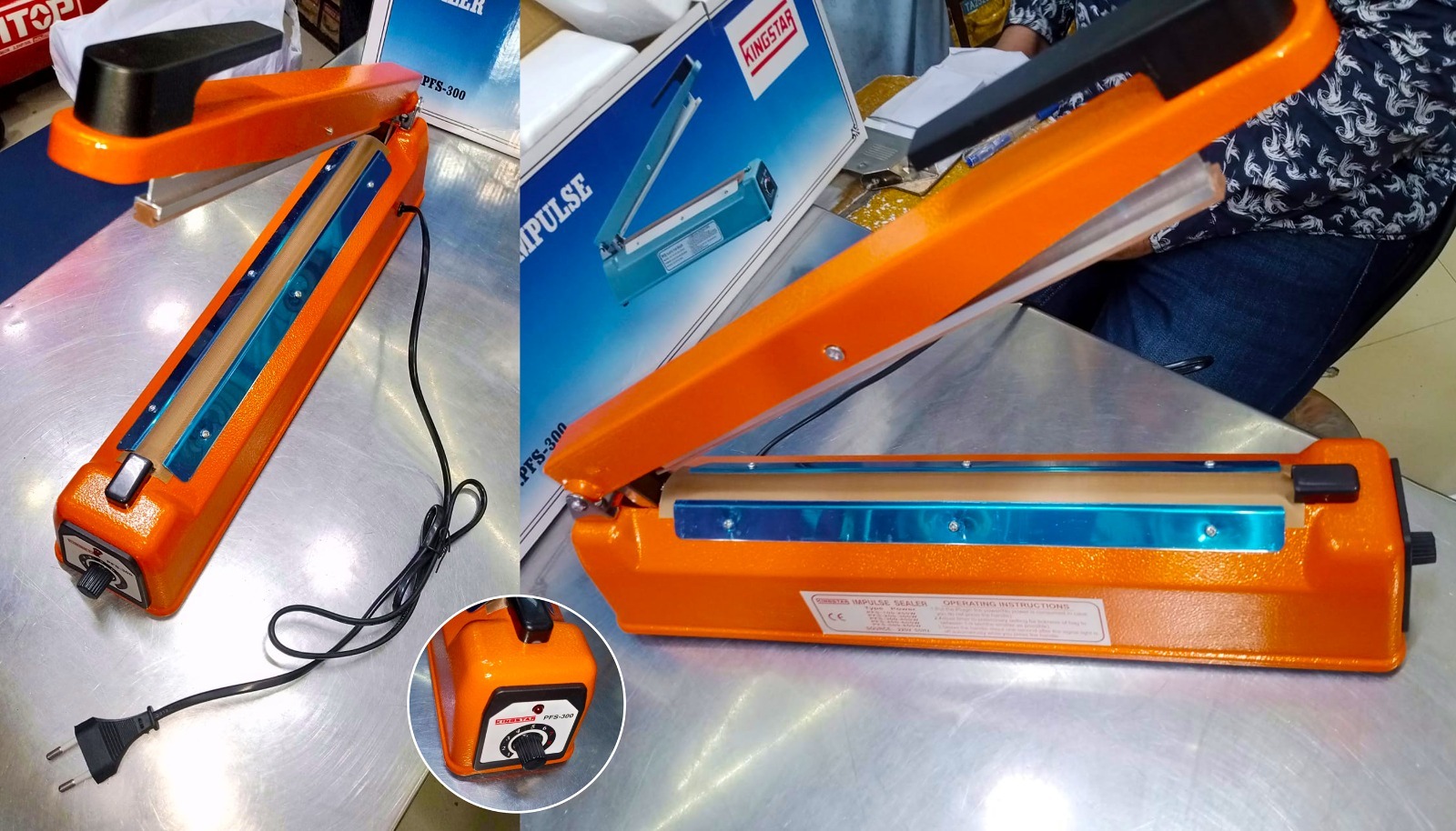 Zhejiang Tianyu Industry Co., Ltd Supplier Factory Manufacturer Make and Sale Impulse Heat Sealer Plastic Body PFS-Series Powered Plastic Bag Sealing Tool